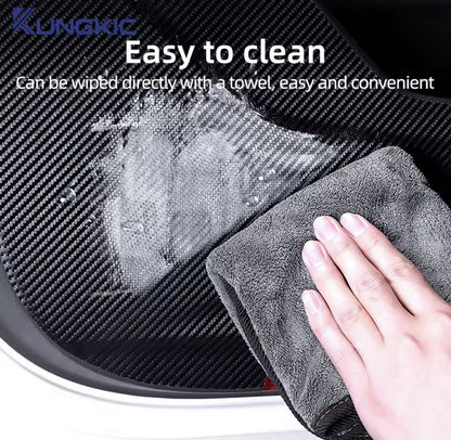 Ford Focus MK4 2019-2025 Carbon Fibre Vinyl Lower Interior Door Card Wrap 4pcs