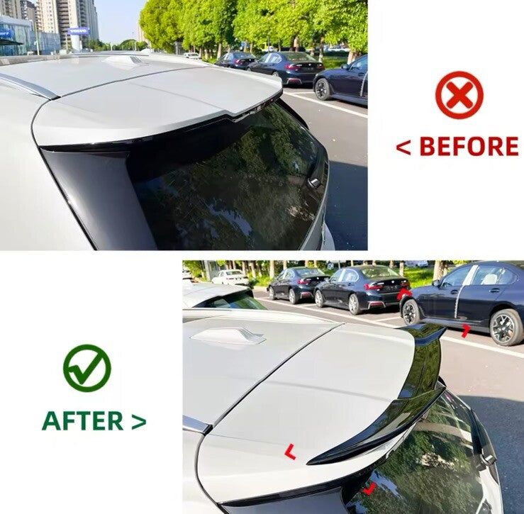 BMW X1 U11 2023+ Gloss Black Spoiler Extension Rear Roof Wing Lip Easy Mod