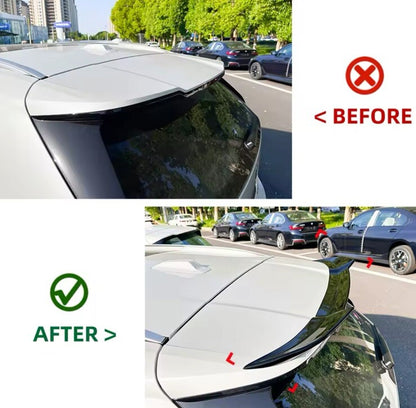 BMW X1 U11 2023+ Gloss Black Spoiler Extension Rear Roof Wing Lip Easy Mod