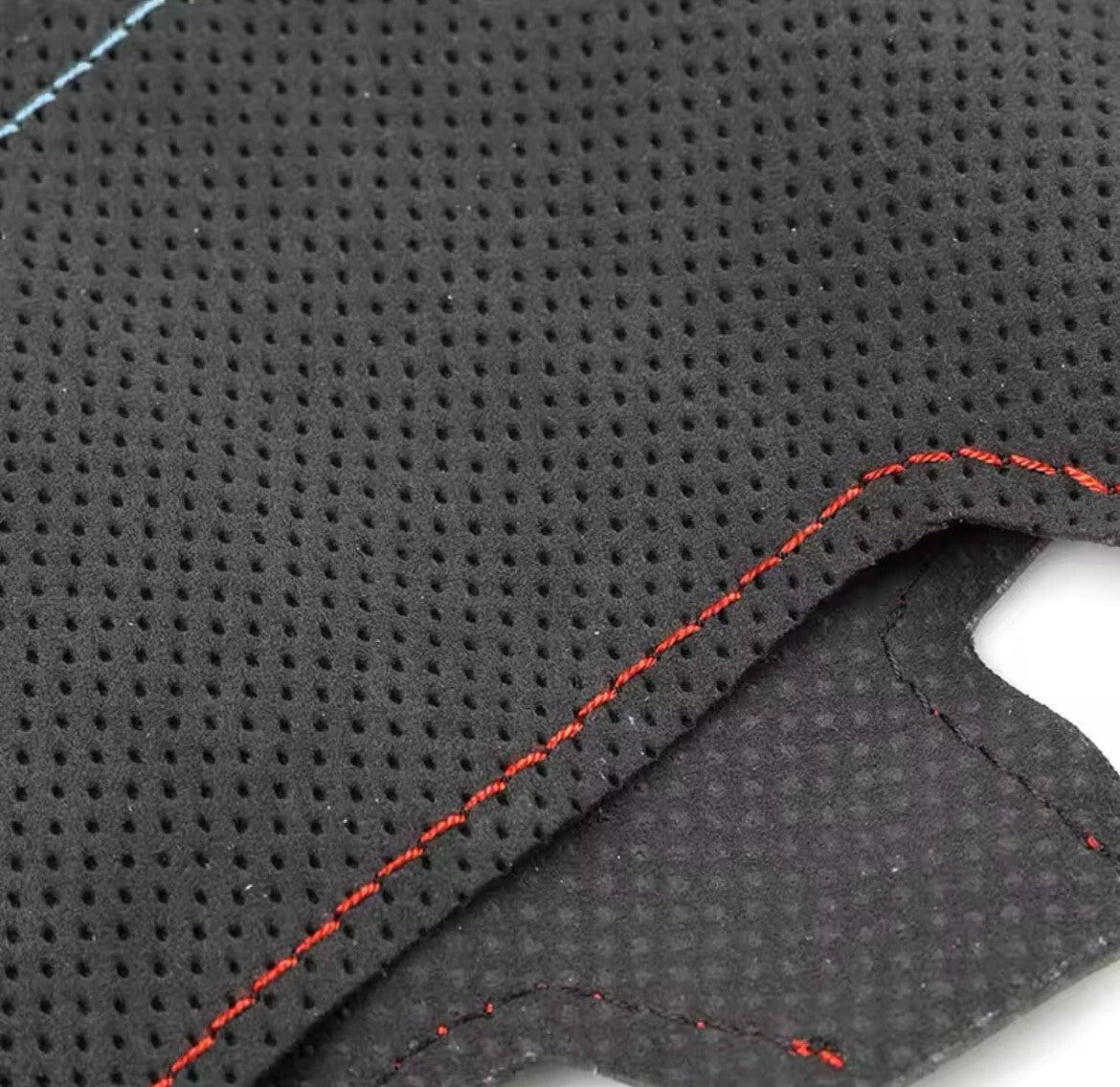 BMW F45 F46 X1 F48 X2 F39 Faux Suede Steering Wheel Cover Self Stitch Blue Red