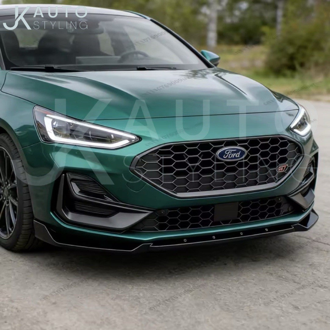 Ford Focus ST ST Line MK4.5 2022-2026 Gloss Black Front Splitter Lip Low Kit