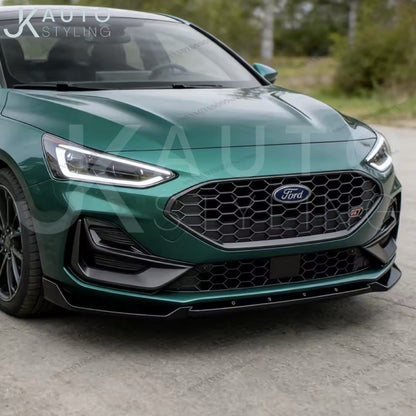 Ford Focus ST ST Line MK4.5 2022-2026 Gloss Black Front Splitter Lip Low Kit