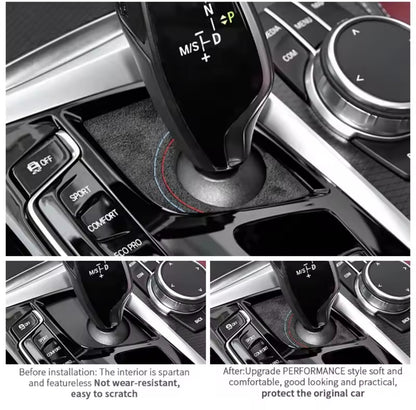 BMW 5 Series G30 G32 G38 Black Alcantara Gear Panel Surround Cover Automatic