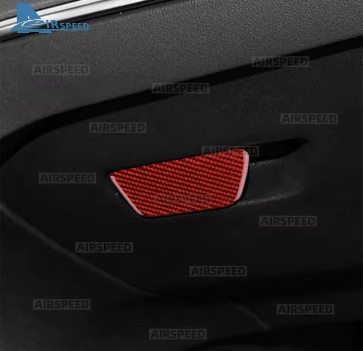Ford Focus MK4 2019-2025 Red Carbon Fibre Interior Glovebox Handle Cover Trim