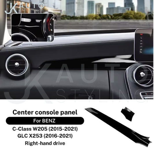 Mercedes C Class GLC 2015-2021 Gloss Black Dashboard Trim Cover Overlay RHD