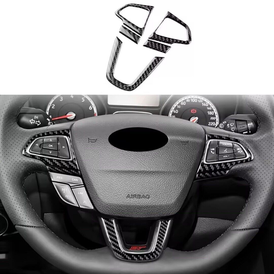 Ford Focus ST ST Line RS MK3.5 2015-2018 Carbon Fibre Steering Wheel Trim Cover