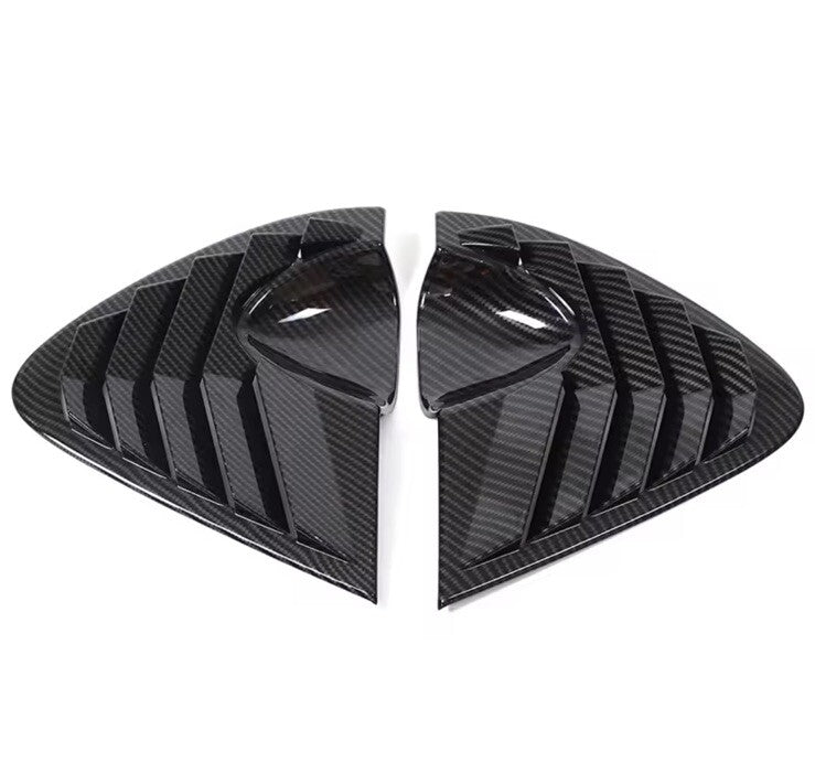Seat Leon MK2 2008-2012 Carbon Fibre Rear Side Window Louver Vents Covers 2pcs