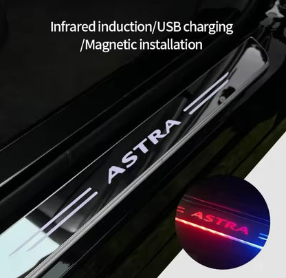 Vauxhall Astra LED Colour Change Door Sill Protector Strips USB Wireless RGB