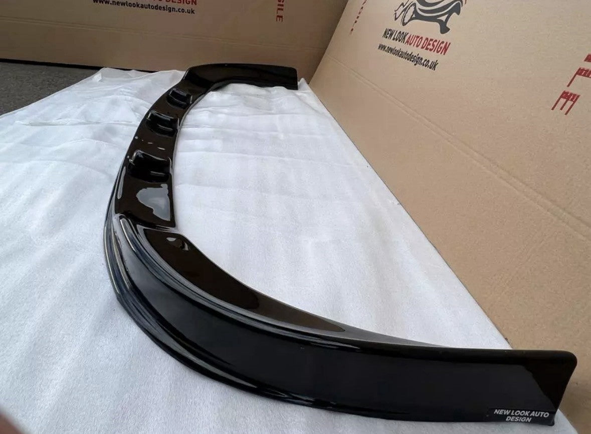 GLOSS BLACK FRONT SPLITTER LIP FOR RENAULT TRAFIC 2014-2018 FRONT BUMPER LIP