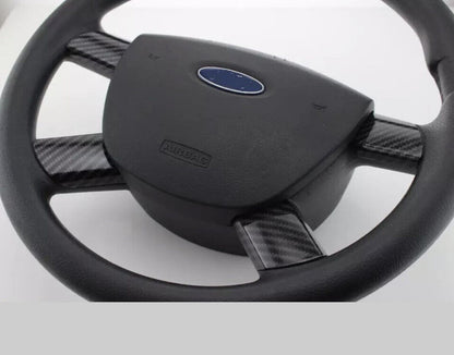 Ford Focus MK2 2005-2011 Carbon Fibre Effect Steering Wheel Trim Covers