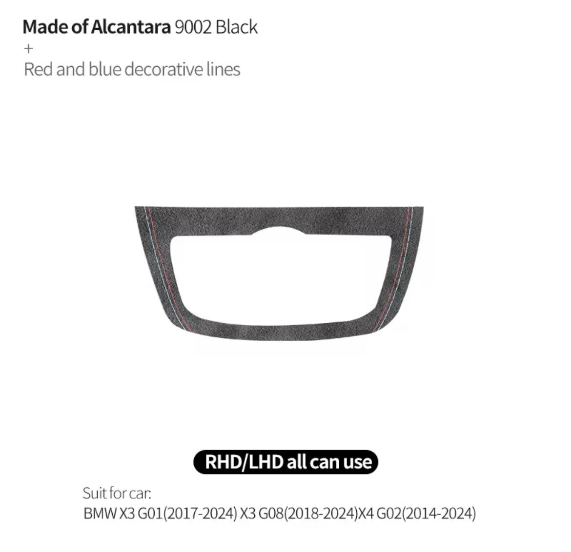 BMW X3 G01 X3 G08 X4 G02 Alcantara Interior Headlight Control Panel Surround