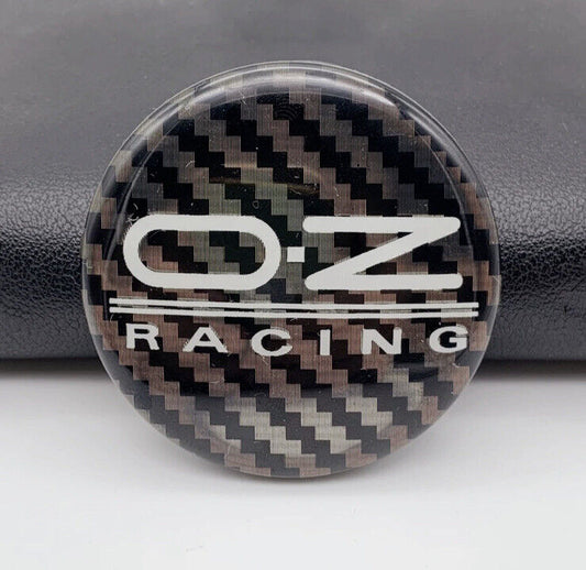 OZ Racing 55mm Wheel Centre Cap Overlay Cover Carbon Fibre Effect 4pcs