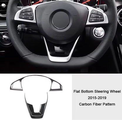 Mercedes C E Class GLC 2015-2019 Carbon Fibre Effect Steering Wheel Trim Cover