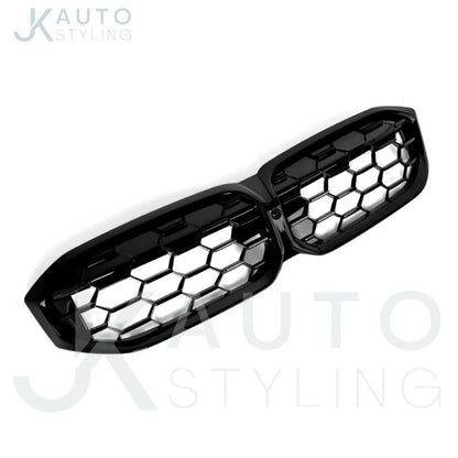 BMW 3 Series G20 G21 2023-2025 Gloss Black Diamond Honeycomb Kidney Grille