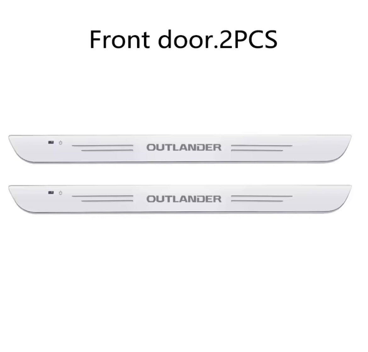Mitsubishi Outlander Wireless LED Colour Change Door Sill Protectors Strips USB