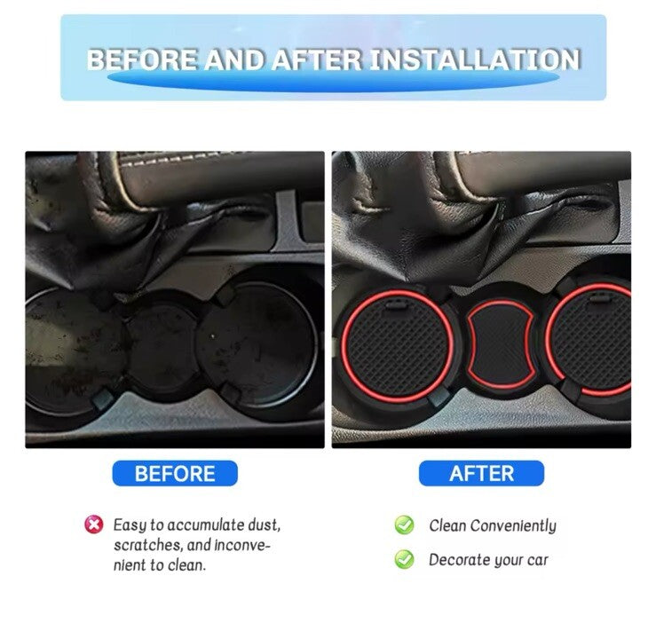 Ford Fiesta MK8 2018-2022 Interior Trim Anti Slip Rubber Mats Black Blue 14pcs