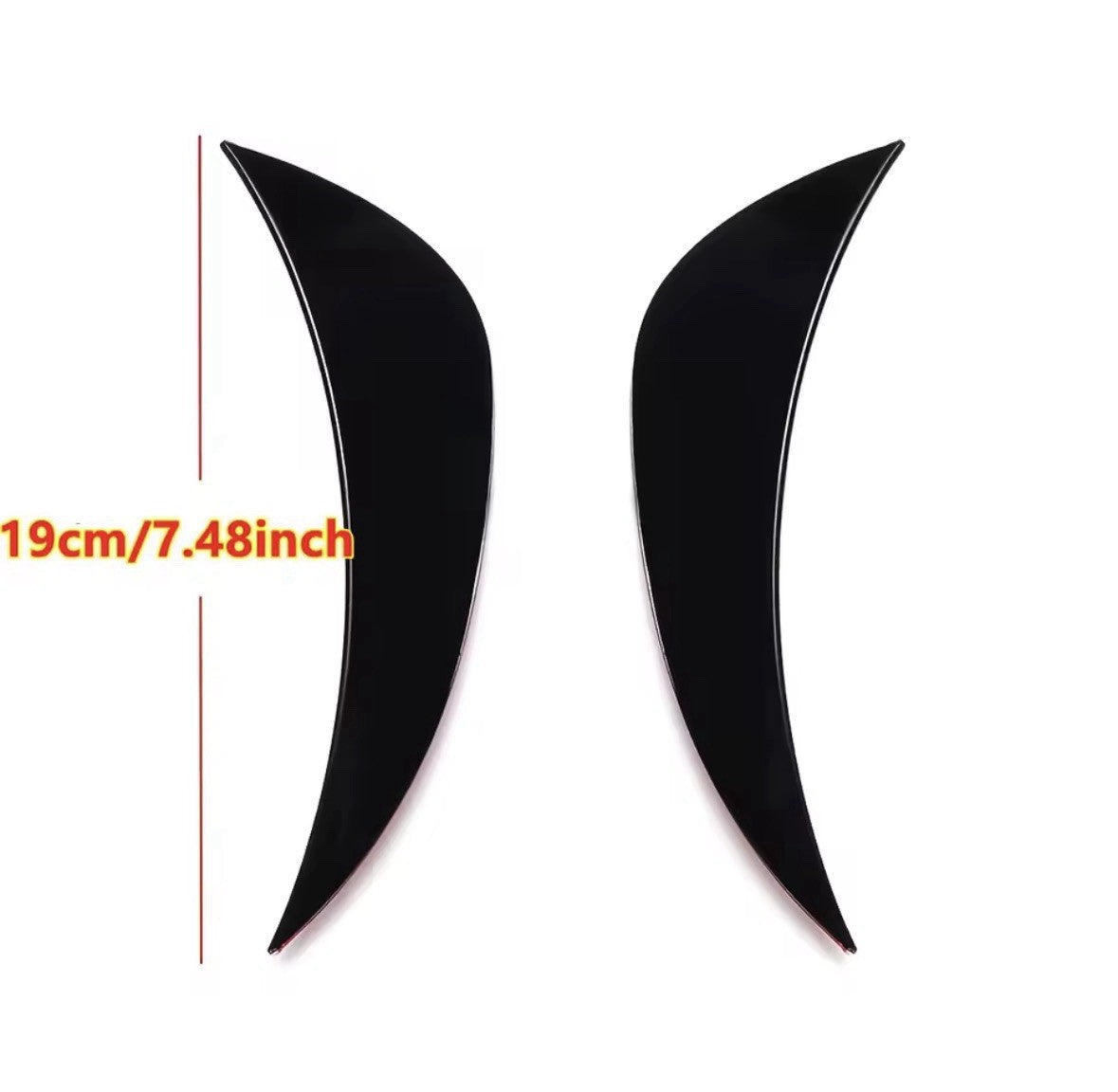 Gloss Black Front Bumper Side Vent Canards For Mercedes C Class W205 C205 15-18