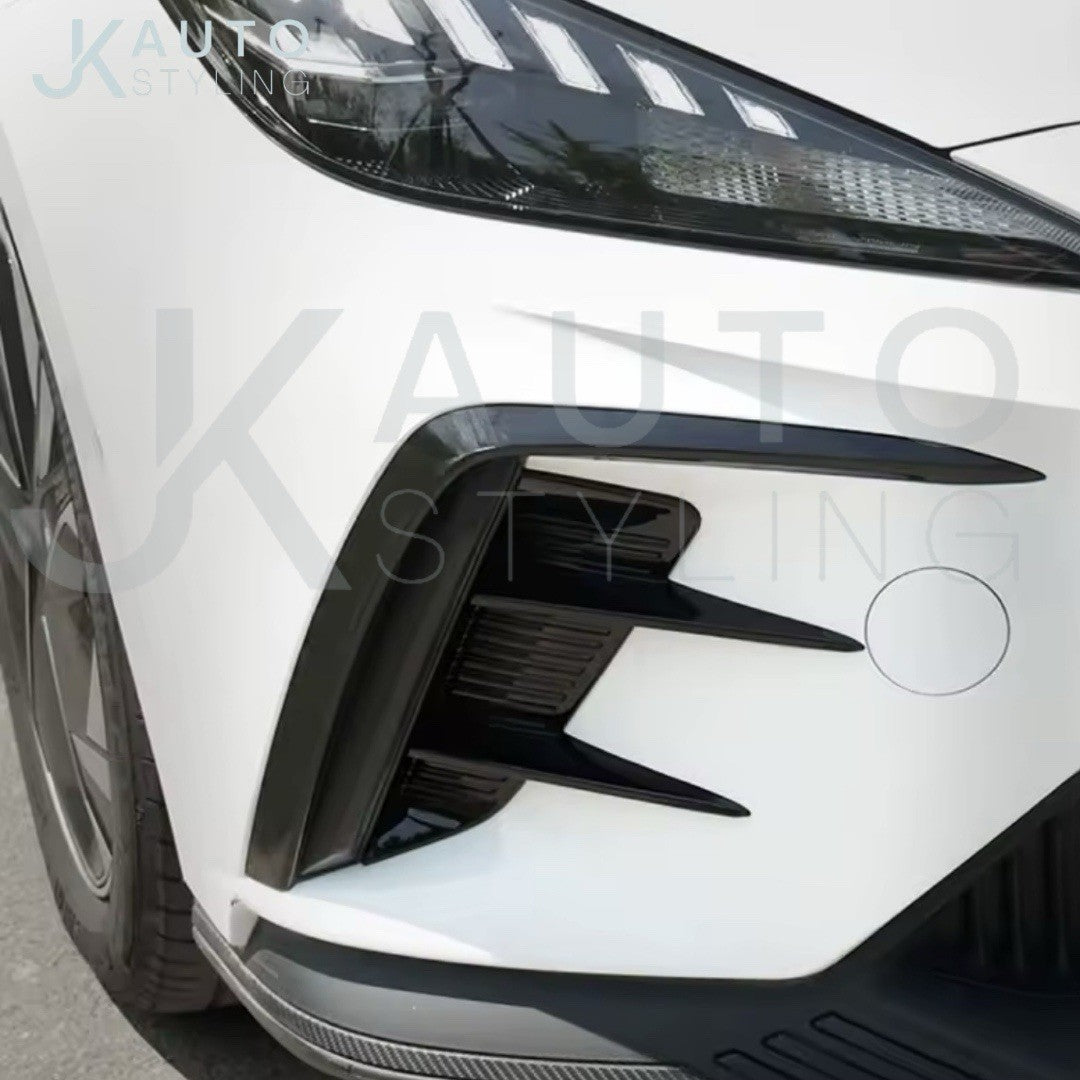 MG4 EV Mulan Electric 2023 2024 2025 Gloss Black Front Bumper Side Vent Canards