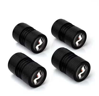 4pcs Black Metal N Performance Tyre Stem Valve Dust Caps Hyundai i20 i30 Elantra