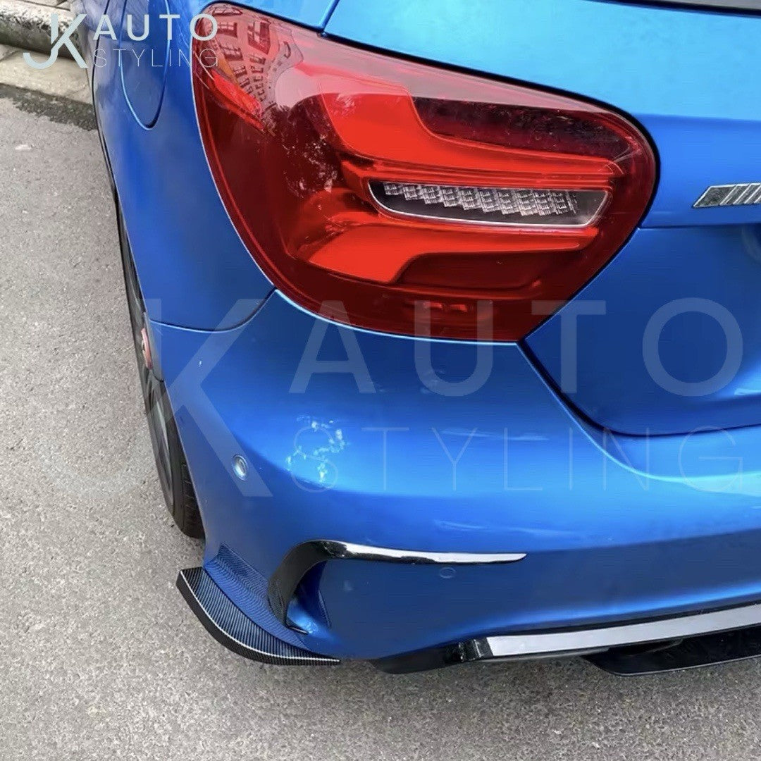 Mercedes A Class W176 AMG Line Carbon Fibre Rear Spats Rear Bumper Side Splitter