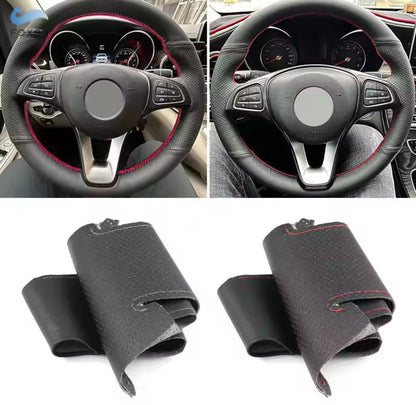 Mercedes ABCEV Class CLA GLA GLC Steering Wheel Cover Self Stitch Choose Colour