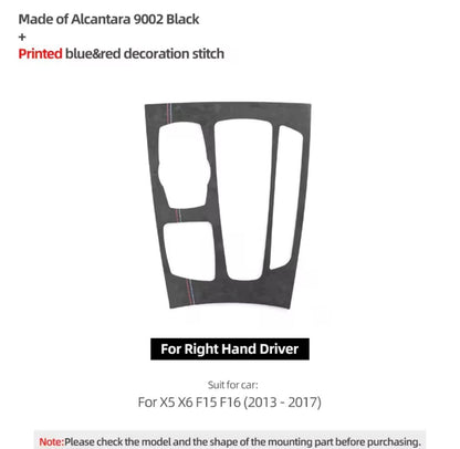 BMW X5 F15 X6 F16 2013-2017 Black Alcantara Gear Panel Surround Cover Automatic