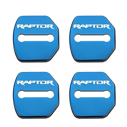 Ford Ranger Raptor Blue Stainless Steel Door Lock Covers Catch Accessories 4pcs