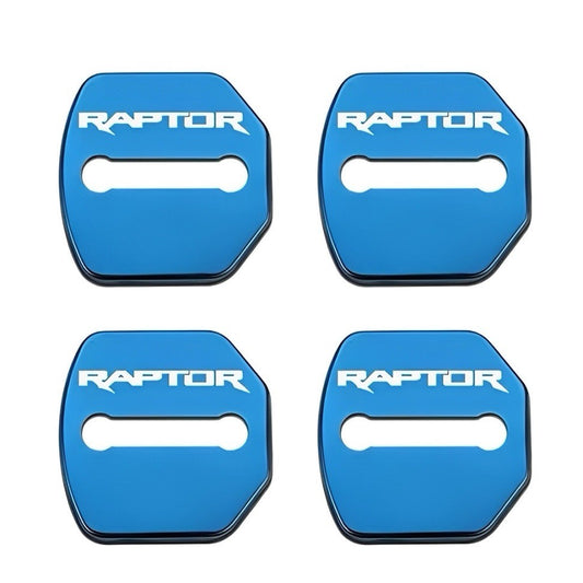 Ford Ranger Raptor Blue Stainless Steel Door Lock Covers Catch Accessories 4pcs