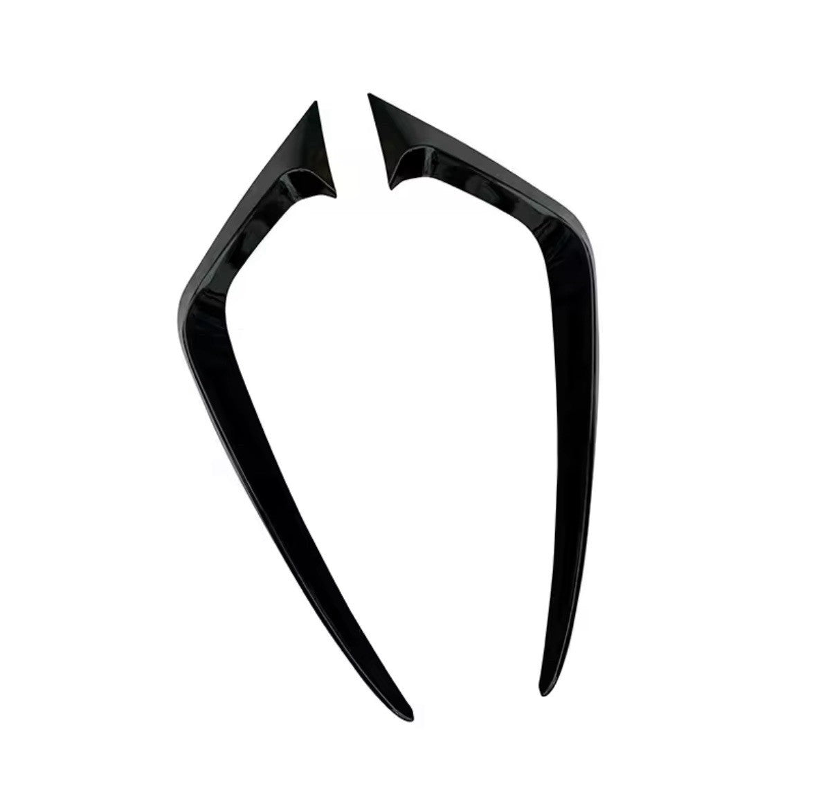 Ford Fiesta ST MK7 Gloss Black Front Bumper Canards Side Vent Fog Blade Trims