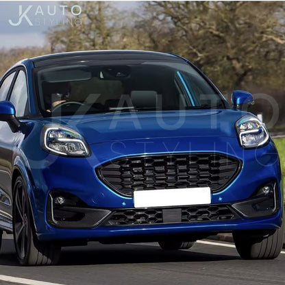 Carbon Fibre Front Fog Light Surround Trim Overlay Frames For Ford Puma 2019-2024