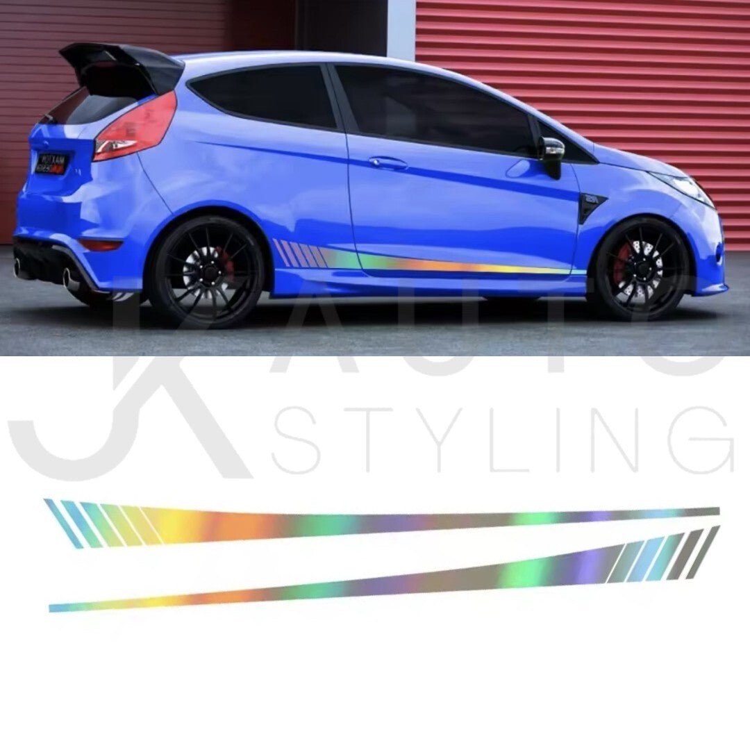 Ford Fiesta MK7 MK7.5 3 Door 2008-2017 Oil Slick Vinyl Door Stickers Graphics