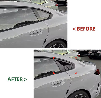 BMW 2 Series F74 2024+ Gloss Black Rear Side Window Louver Vent Covers 2pcs