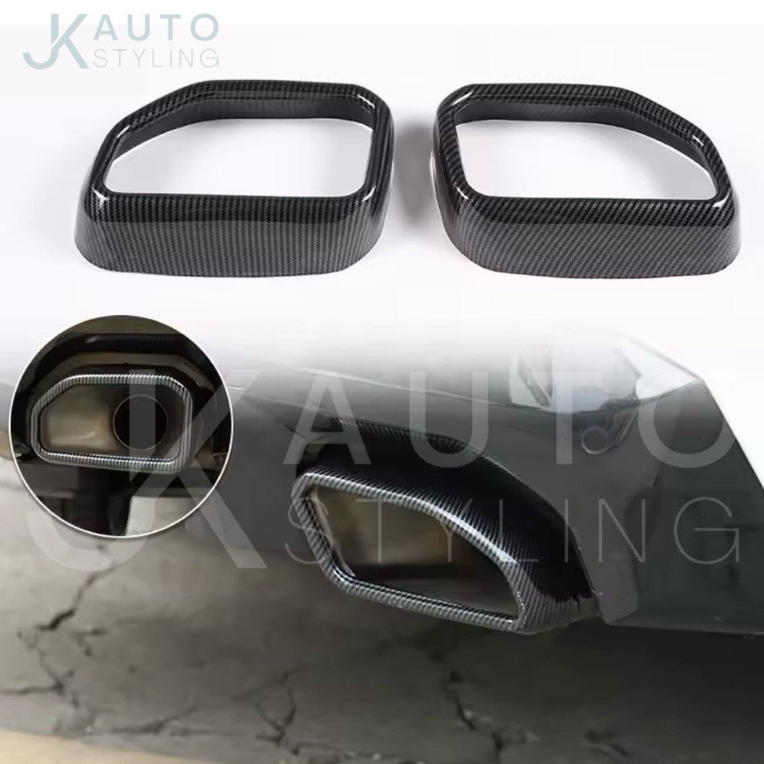 Carbon Fibre Stainless Steel Exhaust Tip Covers For BMW X3 G01 X4 G02 2022-2025