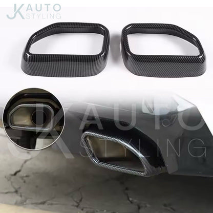 Carbon Fibre Stainless Steel Exhaust Tip Covers For BMW X3 G01 X4 G02 2022-2025