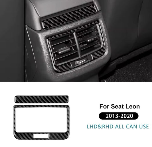 Seat Leon 2013-2020 Carbon Fibre Rear Air Vent Outlet Surround Trim Cover