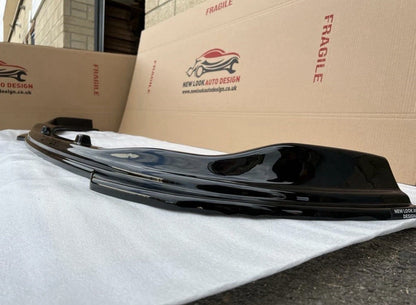 GLOSS BLACK FRONT SPLITTER LIP FOR FORD TRANSIT 2002-2013 BUMPER LIP