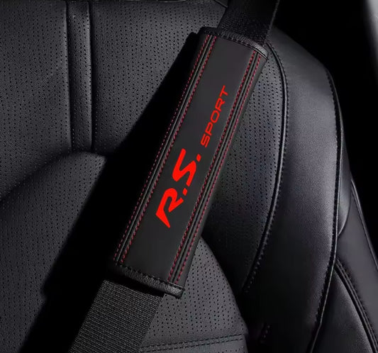 Renault RS Sport PU Leather Seatbelt Shoulder Cover Pads Interior Clio Megane