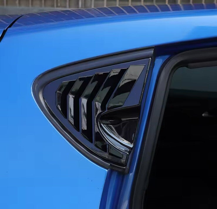 Seat Leon MK2 2008-2012 Gloss Black Rear Side Window Louver Vents Covers 2pcs