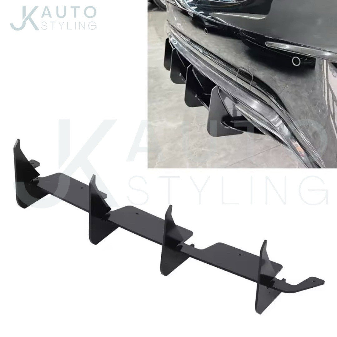 Mercedes A45 AMG 2013-2018 Rear Bumper Diffuser Blade Style Gloss Black