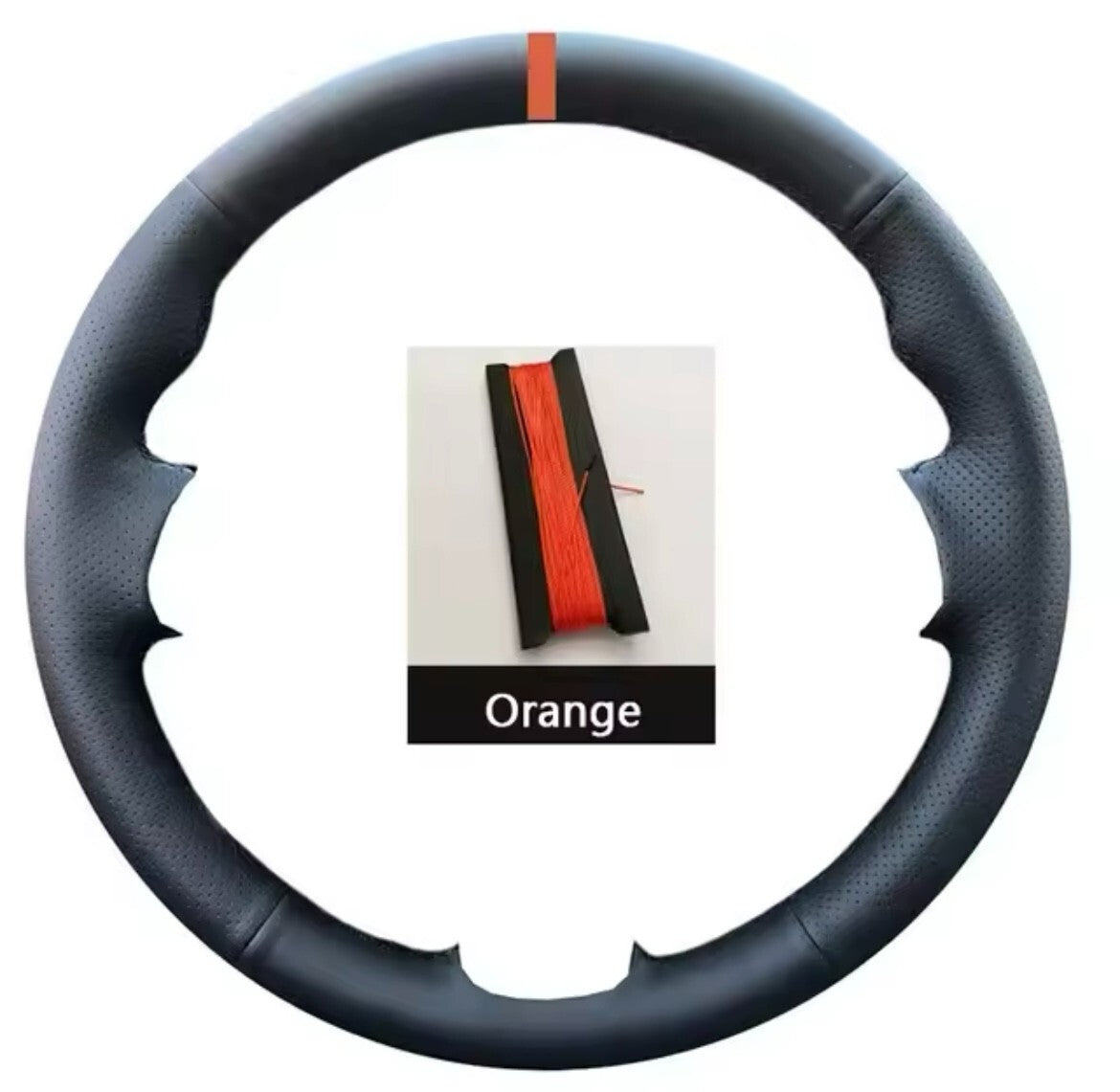 Ford Fiesta MK8 Focus MK4 Kuga Puma PU Leather Steering Wheel Cover Self Stitch