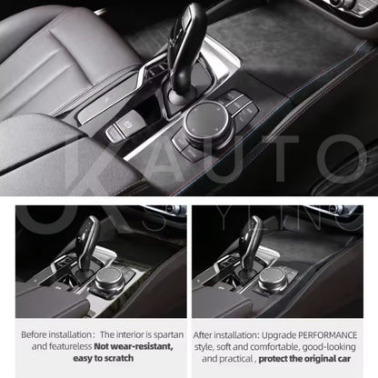 BMW 5 Series G30 G38 2018-2023 Black Alcantara Centre Console Panel Gear Trim