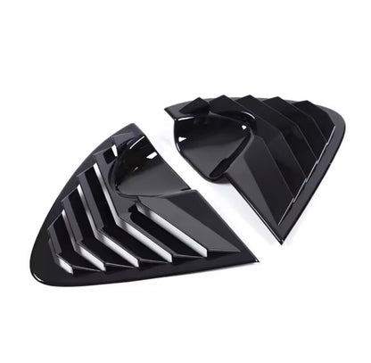 Seat Leon MK2 2008-2012 Gloss Black Rear Side Window Louver Vents Covers 2pcs