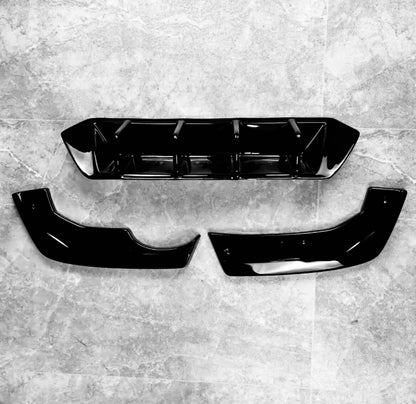 Seat Ibiza MK5 2017-2021 Rear Bumper Diffuser & Rear Spats Kit Gloss Black 3pcs