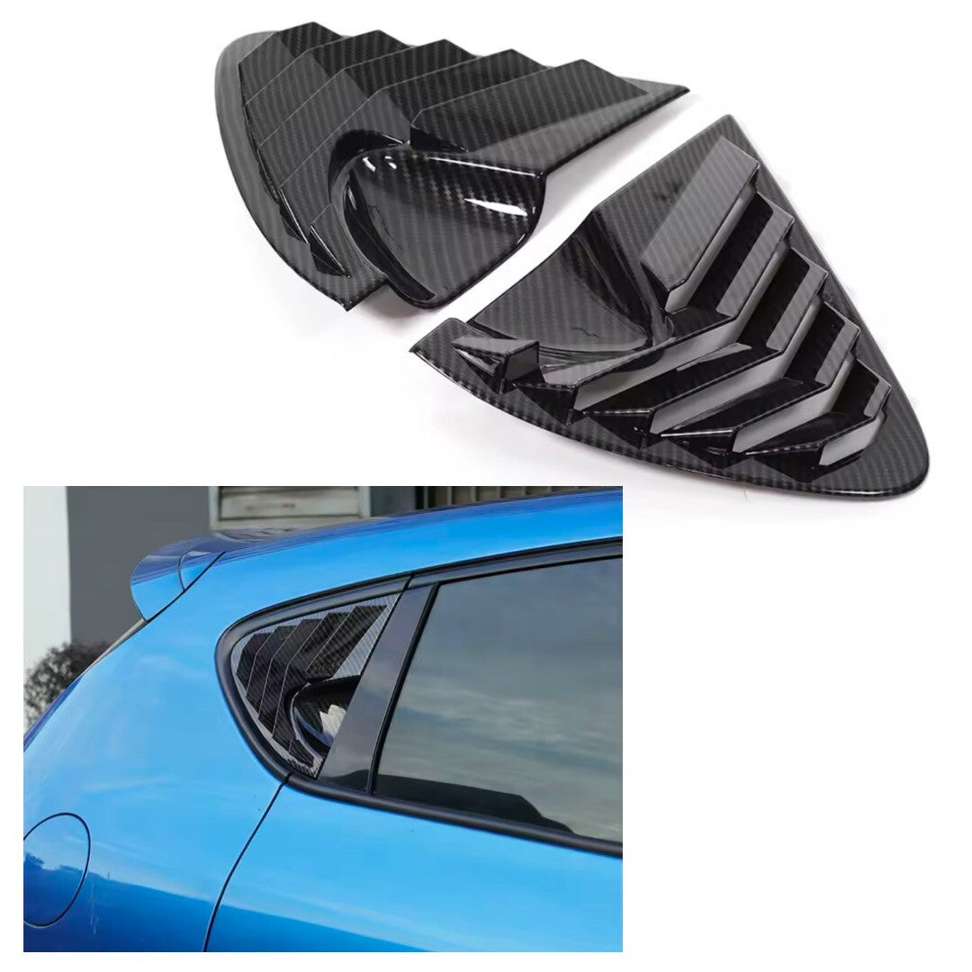 Seat Leon MK2 2008-2012 Carbon Fibre Rear Side Window Louver Vents Covers 2pcs