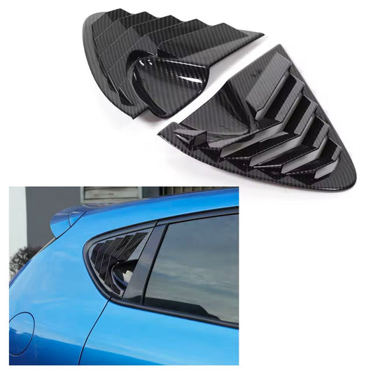 Seat Leon MK2 2008-2012 Carbon Fibre Rear Side Window Louver Vents Covers 2pcs
