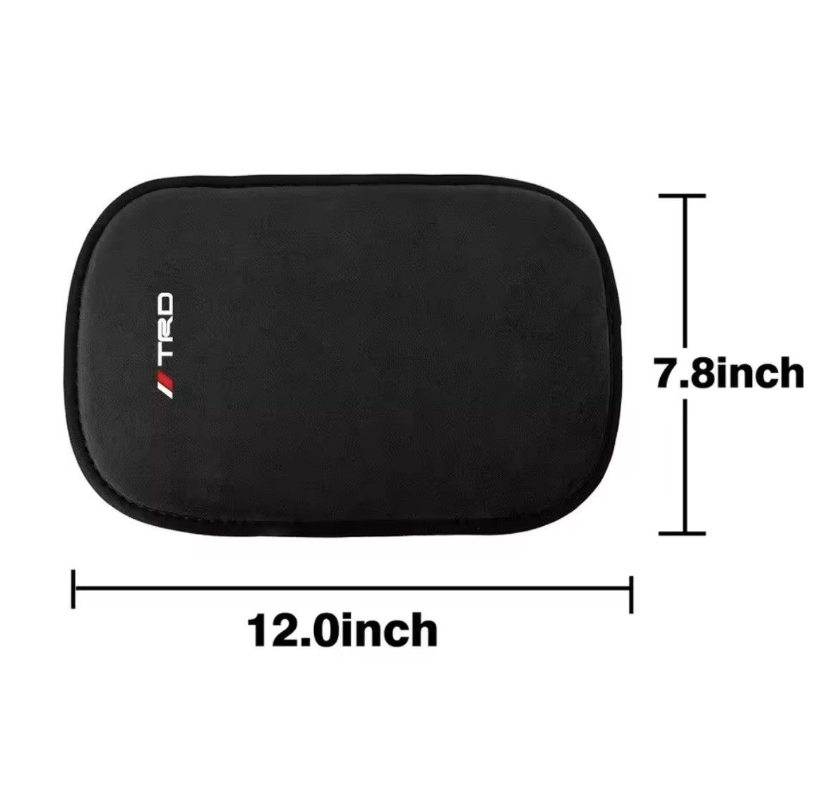 Black Suede Armrest Cover For Toyota TRD RAV4 CHR Yaris Prius Avensis