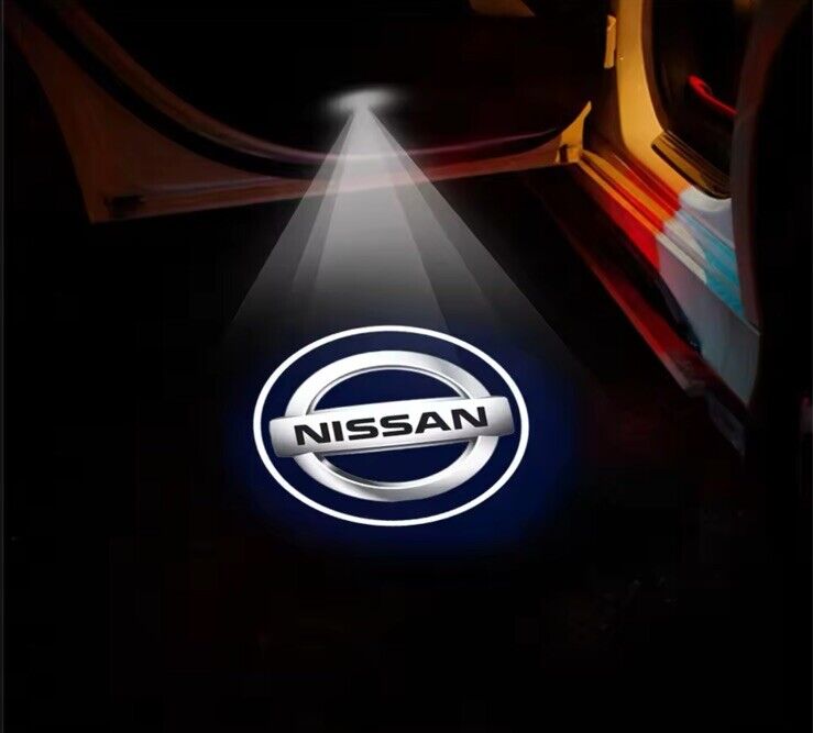 2pcs Wireless Nissan LED Laser Projector Welcome Puddle Lights For Nissan Cars