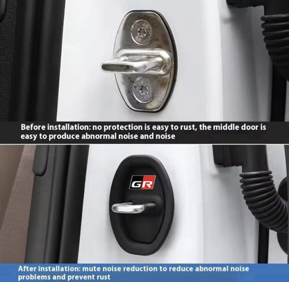 Toyota GR Sport Black Silicone Door Lock Protector Covers Yaris Corolla 4pcs