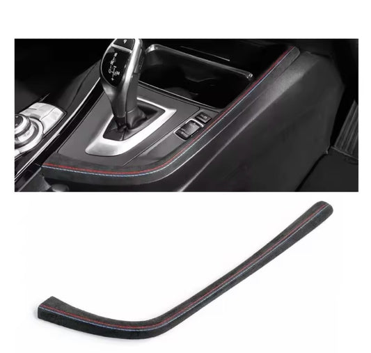 BMW 3 Series F30 F32 F34 2013-2019 Black Alcantara Centre Console Gear Trim Edge