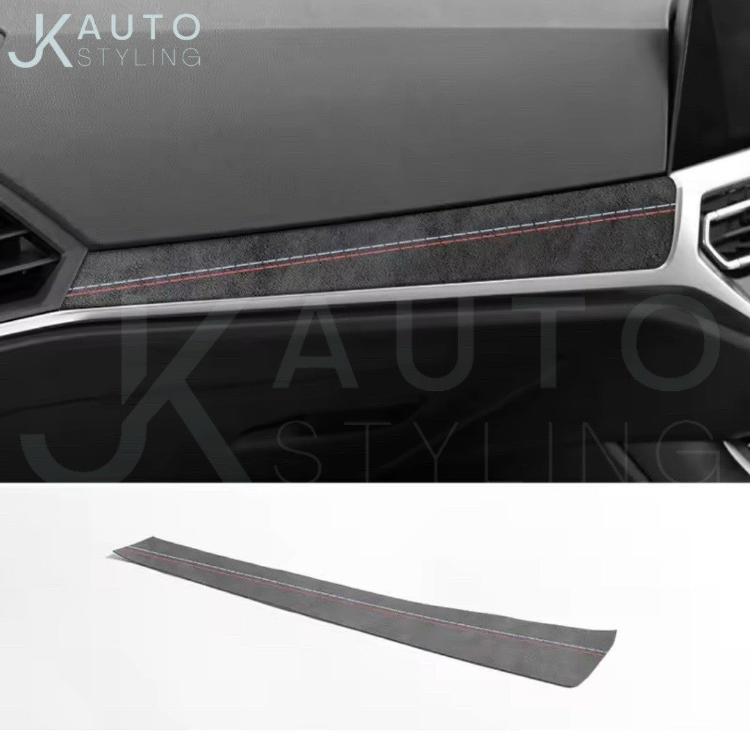 BMW 3 Series G20 G21 G28 2020+ Black Alcantara Main Dashboard Panel Trim Cover